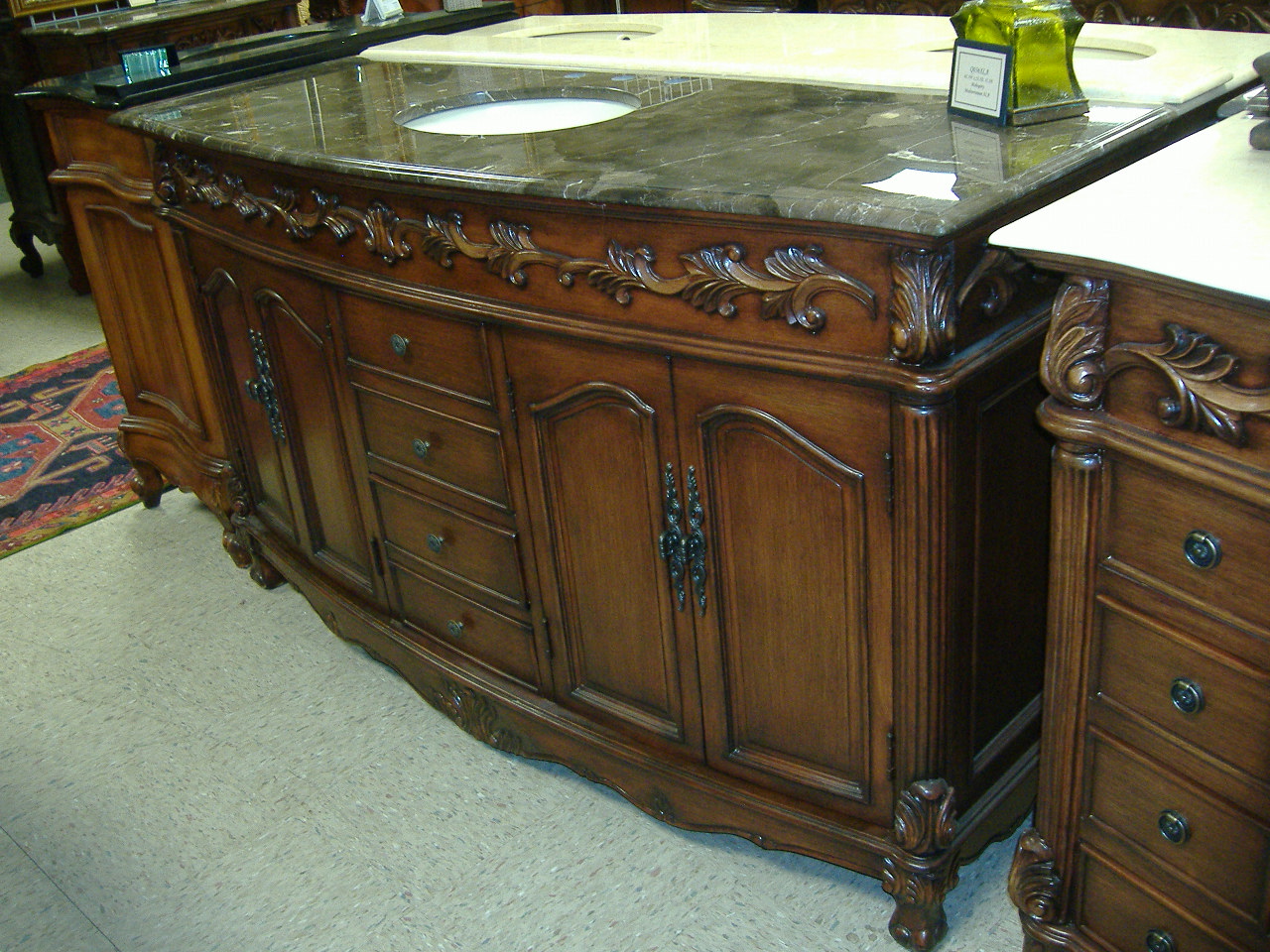 63Inch Utah Vanity 63in Single Sink Vanity Mahogany Single Sink Vanity